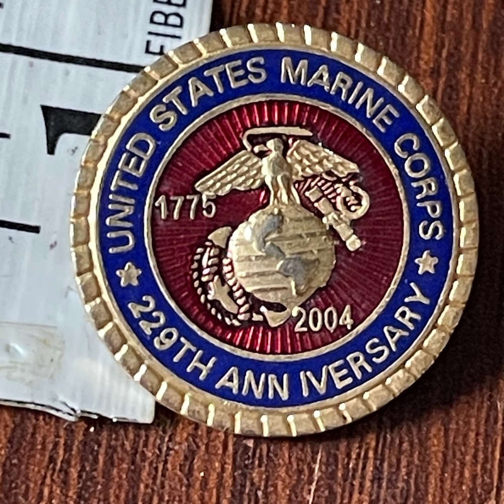 USMC United States‎ Marine Corps 229th Anniversary 1775-2004 EGA Enamel Pin 1"